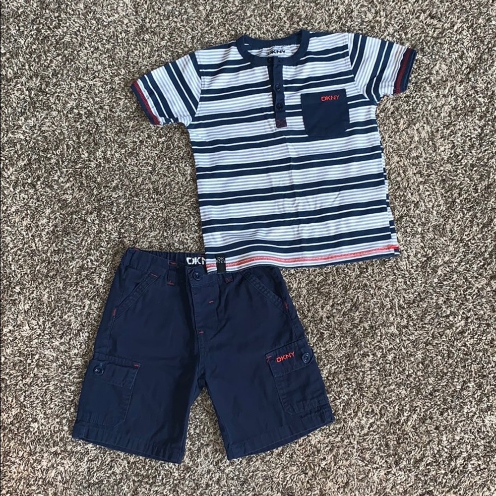 Toddler boys DKNY shorts and top set